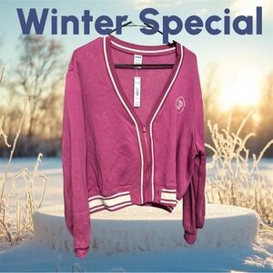 Pink Victoria’s Secret Cardigan zip up R$59.95